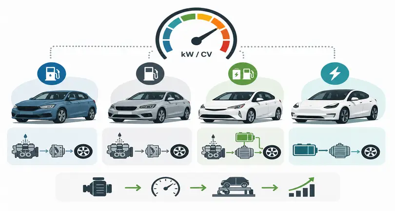 Imagen del blog Cómo se mide la potencia de un motor: coches de gasolina, diésel, híbridos y eléctricos